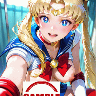 セーラームー〇 月野 うさぎ風 ポスター アニメ エロ 美乳 グラビア ファンアート 同人アート 0621 (8)