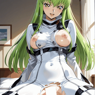 コードギア〇 C.C.風 ポスター アニメ エロ 美乳 グラビア ファンアート 同人アート 0507 (99)