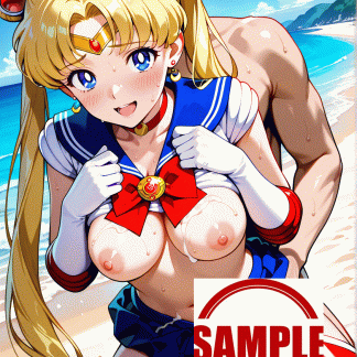 セーラームー〇 月野 うさぎ風 ポスター アニメ エロ 美乳 グラビア ファンアート 同人アート 0803 (2)