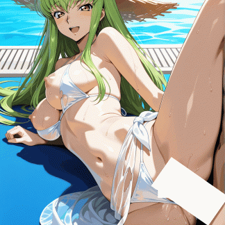 コードギア〇 C.C.風 ポスター アニメ エロ 美乳 グラビア ファンアート 同人アート 0507 (32)