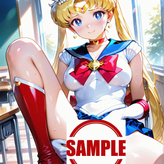 セーラームー〇 月野 うさぎ風 ポスター アニメ エロ 美乳 グラビア ファンアート 同人アート 0407 (2)