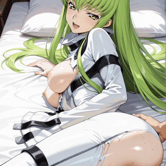 コードギア〇 C.C.風 ポスター アニメ エロ 美乳 グラビア ファンアート 同人アート 0507 (135)