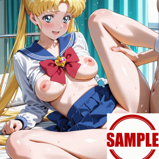 セーラームー〇 月野 うさぎ風 ポスター アニメ エロ 美乳 グラビア ファンアート 同人アート 1021 (4)