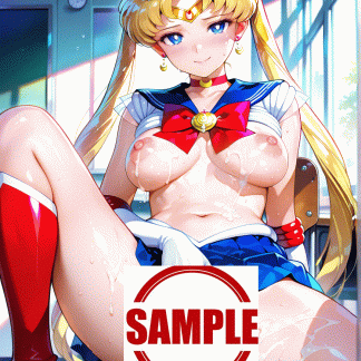 セーラームー〇 月野 うさぎ風 ポスター アニメ エロ 美乳 グラビア ファンアート 同人アート 0415 (4)