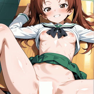 ガールズ〇パンツァー 角谷 杏風 ポスター アニメ エロ 美乳 グラビア ファンアート 同人アート 0507 (195)