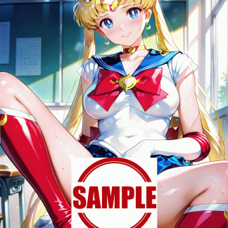 セーラームー〇 月野 うさぎ風 ポスター アニメ エロ 美乳 グラビア ファンアート 同人アート 0414 (2)