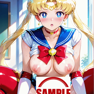 セーラームー〇 月野 うさぎ風 ポスター アニメ エロ 美乳 グラビア ファンアート 同人アート 0512 (5)