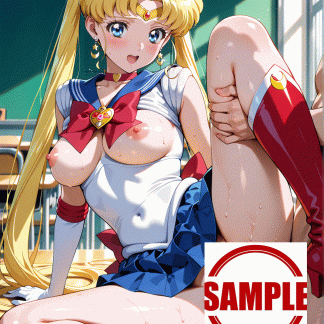 セーラームー〇 月野 うさぎ風 ポスター アニメ エロ 美乳 グラビア ファンアート 同人アート 0922 (01)