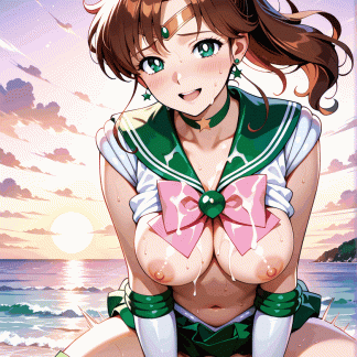 セーラームー〇 木野 まこと風 ポスター アニメ エロ 美乳 グラビア ファンアート 同人アート 0805 (2)