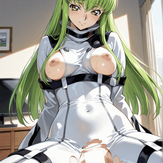 コードギア〇 C.C.風 ポスター アニメ エロ 美乳 グラビア ファンアート 同人アート 0507 (133)