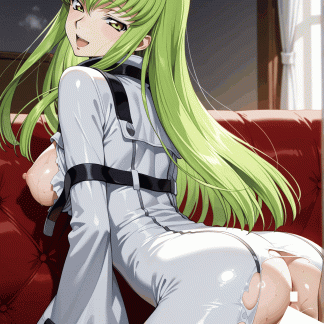 コードギア〇 C.C.風 ポスター アニメ エロ 美乳 グラビア ファンアート 同人アート 0507 (164)