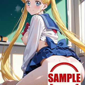 セーラームー〇 月野 うさぎ風 ポスター アニメ エロ 美乳 グラビア ファンアート 同人アート 0917 (36)