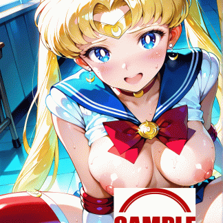 セーラームー〇 月野 うさぎ風 ポスター アニメ エロ 美乳 グラビア ファンアート 同人アート 0512 (8)