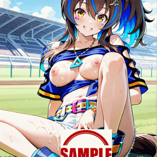 ウマ〇 ダイタクヘリオス風 ポスター アニメ エロ 美乳 グラビア ファンアート 同人アート 1027 (7)