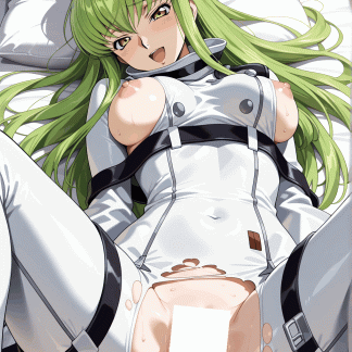 コードギア〇 C.C.風 ポスター アニメ エロ 美乳 グラビア ファンアート 同人アート 0507 (150)