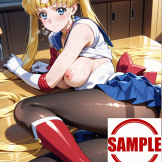 セーラームー〇 月野 うさぎ風 ポスター アニメ エロ 美乳 グラビア ファンアート 同人アート 1016 (14)