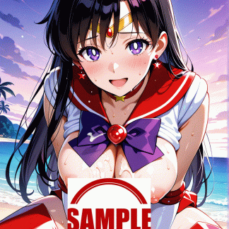 セーラームー〇 日野 レイ風 ポスター アニメ エロ 美乳 グラビア ファンアート 同人アート 0803 (2)