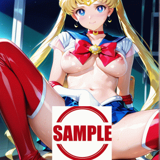 セーラームー〇 月野 うさぎ風 ポスター アニメ エロ 美乳 グラビア ファンアート 同人アート 0415 (03)