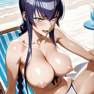 ハイスクールオブ〇デット 毒島 冴子風 ポスター アニメ エロ 美乳 グラビア ファンアート 同人アート 0527 (24)
