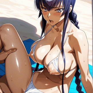 ハイスクールオブ〇デット 毒島 冴子風 ポスター アニメ エロ 美乳 グラビア ファンアート 同人アート 0527 (193)