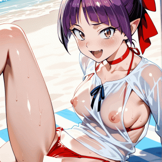 ゲゲゲの鬼〇郎 猫娘風 ポスター アニメ エロ 美乳 グラビア ファンアート 同人アート 0510 (38)