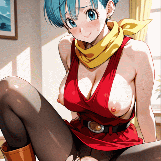 ドラゴ〇ボール ブルマ風 ポスター アニメ エロ 美乳 グラビア ファンアート 同人アート 0518 (60)