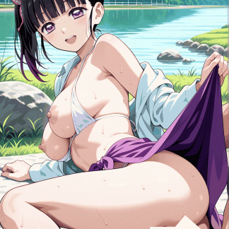 鬼滅の〇 栗花落カナヲ風 ポスター アニメ エロ 美乳 グラビア ファンアート 同人アート 0521 (19)