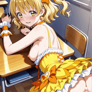フレッシュプリキュ〇 キュアパイン風 ポスター アニメ エロ 美乳 グラビア ファンアート 同人アート 0510(110)