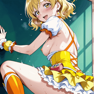 フレッシュプリキュ〇 キュアパイン風 ポスター アニメ エロ 美乳 グラビア ファンアート 同人アート 0510(65)