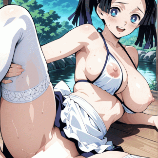 鬼滅の〇 神崎アオイ風 ポスター アニメ エロ 美乳 グラビア ファンアート 同人アート 0521 (75)