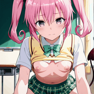 To LOV〇 ナナ風 ポスター アニメ エロ 美乳 グラビア ファンアート 同人アート 0608 (71)