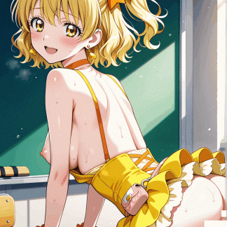 フレッシュプリキュ〇 キュアパイン風 ポスター アニメ エロ 美乳 グラビア ファンアート 同人アート 0510(105)