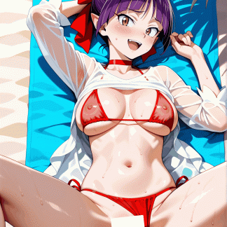ゲゲゲの鬼〇郎 猫娘風 ポスター アニメ エロ 美乳 グラビア ファンアート 同人アート 0510 (53)