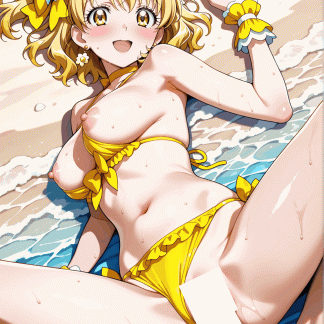 フレッシュプリキュ〇 キュアパイン風 ポスター アニメ エロ 美乳 グラビア ファンアート 同人アート 0510(8)