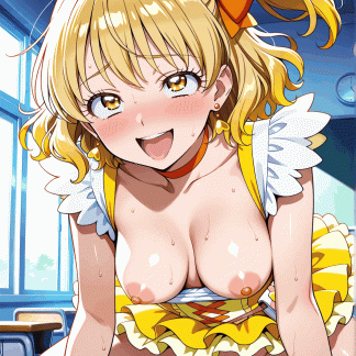フレッシュプリキュ〇 キュアパイン風 ポスター アニメ エロ 美乳 グラビア ファンアート 同人アート 0510(155)