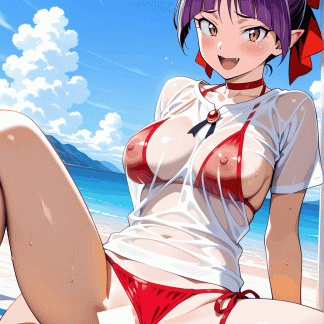 ゲゲゲの鬼〇郎 猫娘風 ポスター アニメ エロ 美乳 グラビア ファンアート 同人アート 0510 (92)