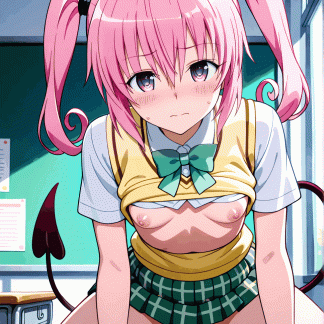 To LOV〇 ナナ風 ポスター アニメ エロ 美乳 グラビア ファンアート 同人アート 0608 (16)