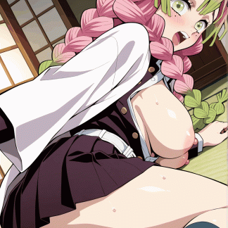 鬼滅の〇 甘露寺蜜璃風 ポスター アニメ エロ 美乳 グラビア ファンアート 同人アート 0521 (116)