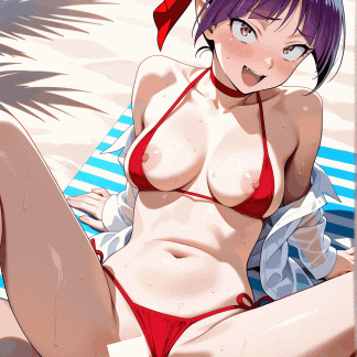 ゲゲゲの鬼〇郎 猫娘風 ポスター アニメ エロ 美乳 グラビア ファンアート 同人アート 0510 (210)
