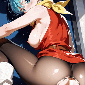 ドラゴ〇ボール ブルマ風 ポスター アニメ エロ 美乳 グラビア ファンアート 同人アート 0518 (30)