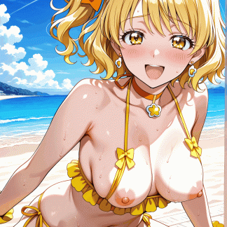 フレッシュプリキュ〇 キュアパイン風 ポスター アニメ エロ 美乳 グラビア ファンアート 同人アート 0510(125)