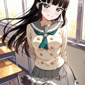 ラブライ〇 サンシャイン 黒澤 ダイヤ風 ポスター 同人アート 1026(66)